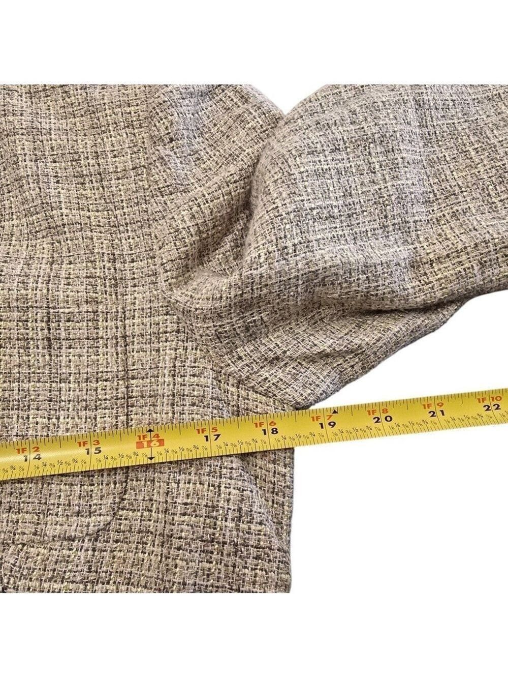 Talbots Vintage Tweed Linen Blend Peak Lapel Single Breasted Blazer Sz 8 - Picture 9 of 14